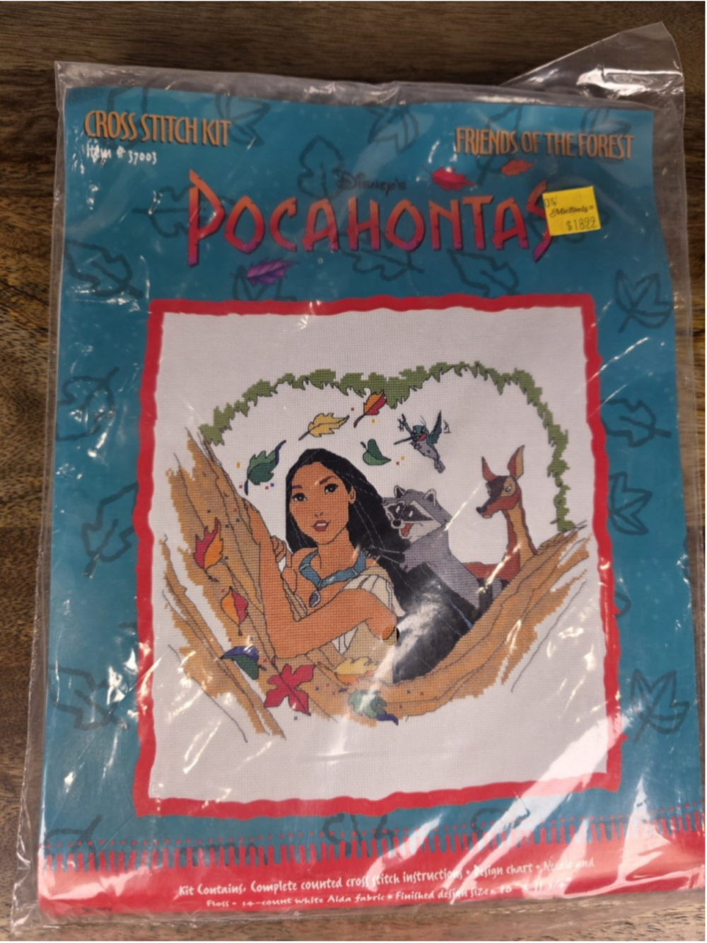 Disney Pocahontas Cross Stitch Kit - Teal